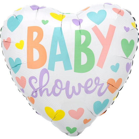 Mylar Coeur 18 po. - Baby Shower Pastel