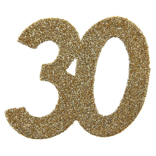 30 Or Étincelant - Confettis Pailletés 6 cm 6/pqt