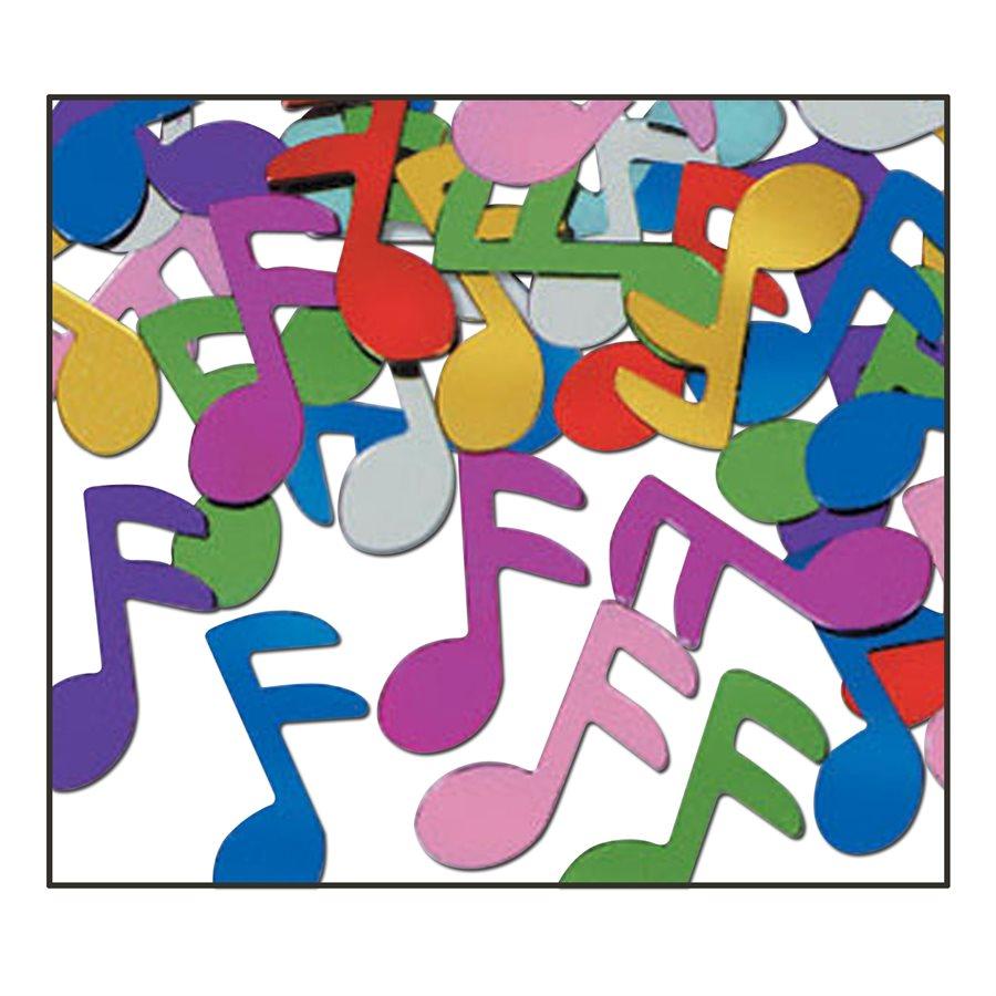 Disco - Confettis Note de Musique Multicolore