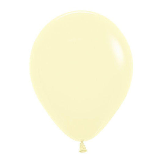 Ballons Latex 5 po. 100/pqt - Jaune Pastel Mat