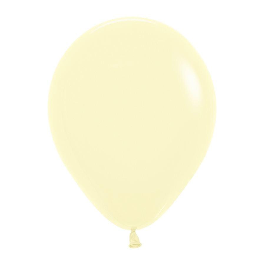 Ballons Latex 11 po. 100/pqt - Jaune Pastel Mat