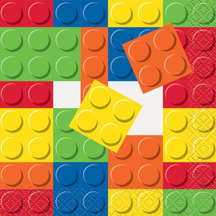 Blocs Lego - Serviettes Breuvage 16/pqt
