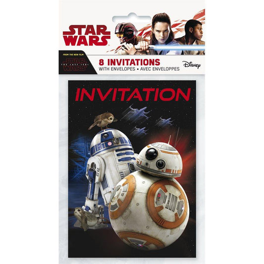 Star Wars Viii - Cartes D'invitation 8/pqt - 8/pqt
