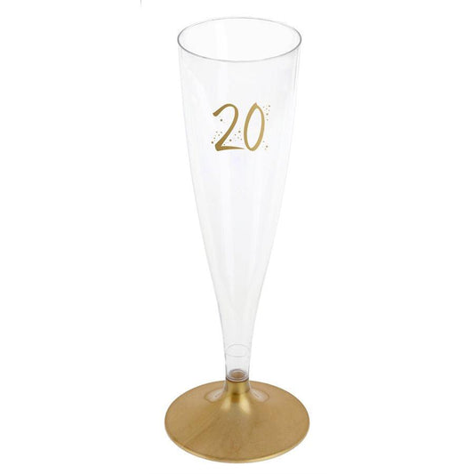 20 Or Étincelant - Flûtes à Champagne 6/pqt