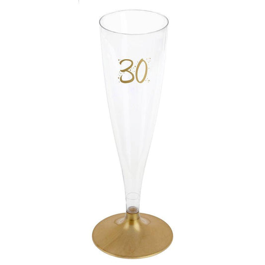 30 Or Étincelant - Flûtes à Champagne 6/pqt