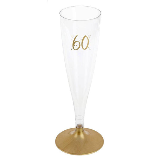 60 Or Étincelant - Flûtes à Champagne 6/pqt