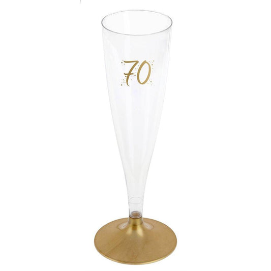 70 Or Étincelant - Flûtes à Champagne 6/pqt