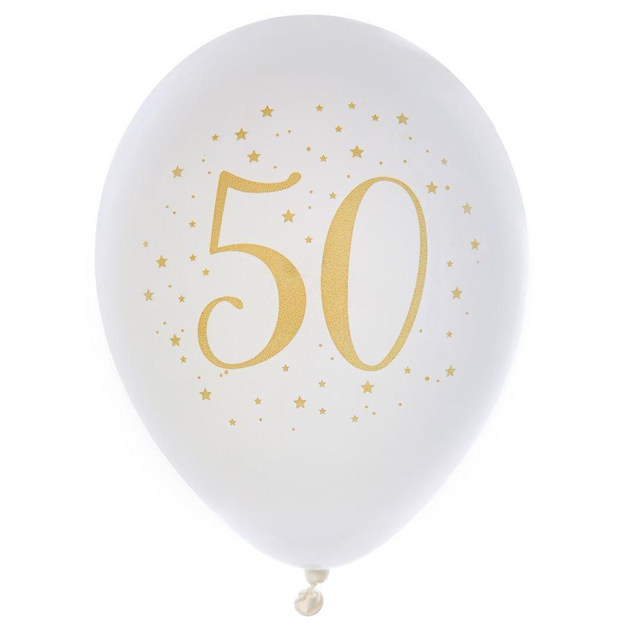 50 Fête Dorée - Ballons 9 po. 8/pqt