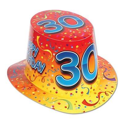 Chapeau 30 Happy Birthday Orange