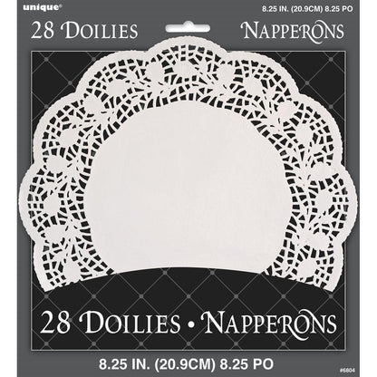 NAPPERONS 8.25 PO. 28/PQT - BLANC - Ballons par Chant-O-Fêtes Party