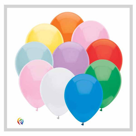 BALLONS 12 PO. 50/PQT - MULTICOLORE - Ballons par Chant-O-Fêtes Party