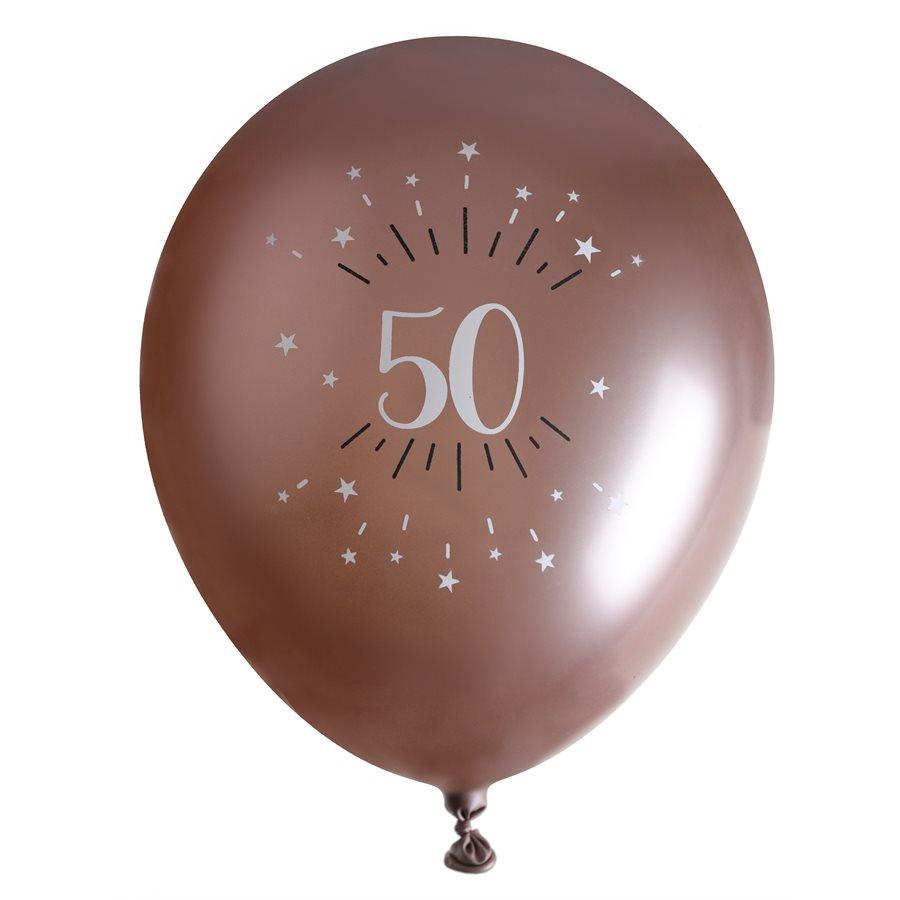 50 Rose Gold Étincelant - Ballons 12 po. 6/pqt