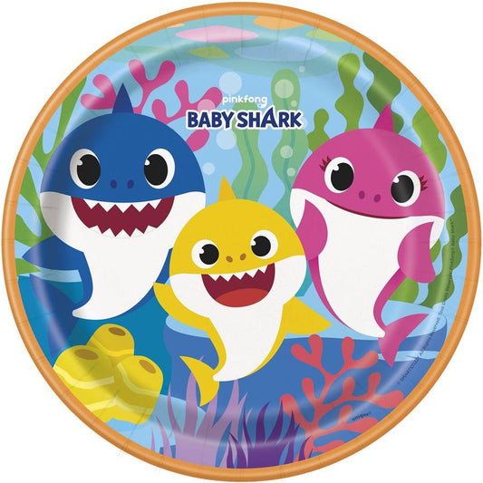 Baby Shark - Assiettes 9 po. 8/pqt