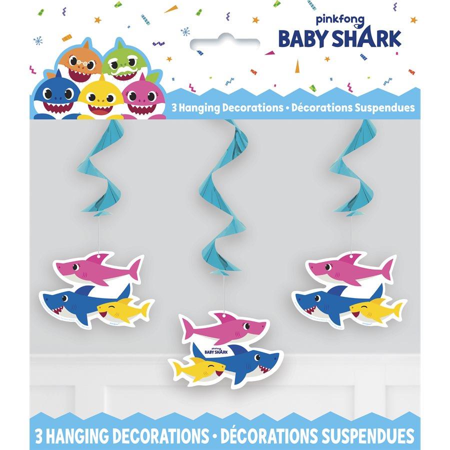 Baby Shark - Décorations à Suspendre 3/pqt