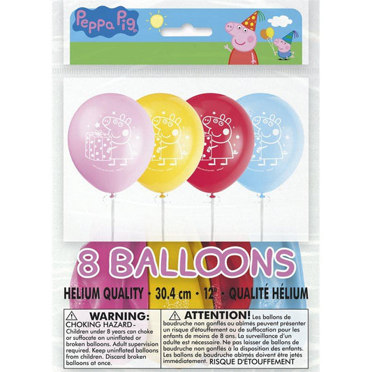 Peppa Pig - Ballons 12 po. 8/pqt