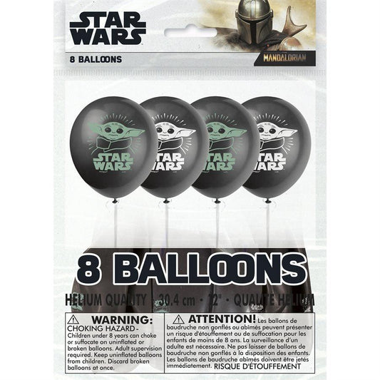 Bébé Yoda - Ballons 12 po. 8/pqt