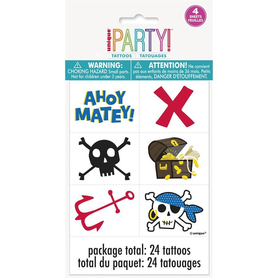 Pirate Ahoy - Tatouages 24/pqt