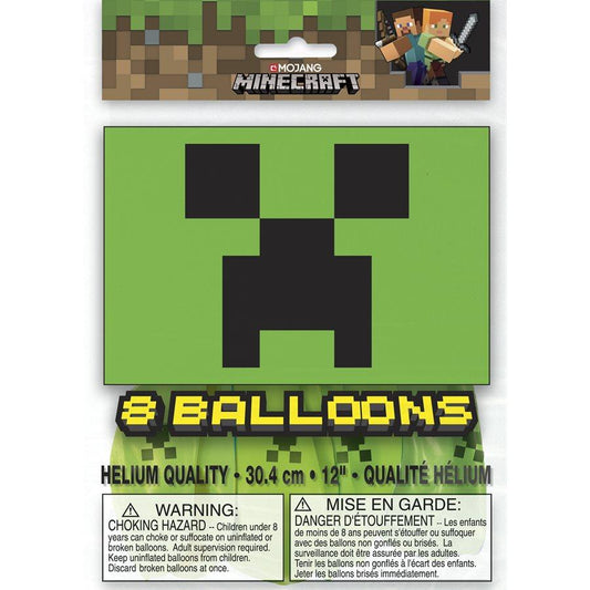 Minecraft - Ballons 12 po. 8/pqt