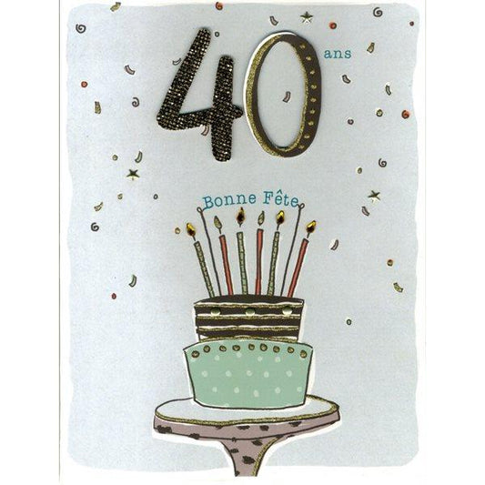 Carte d'anniversaire grise et rouge  Carte anniversaire 40 ans, Carte  anniversaire, Joyeux anniversaire 40 ans