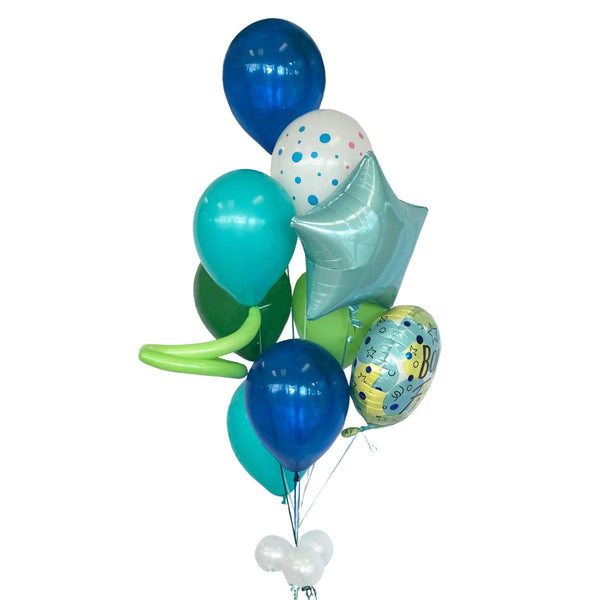 Bouquet de ballons-Grand Chiffre Bleu pastel – La Fiesta Ideal