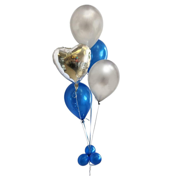 Blue and deals silver balloons