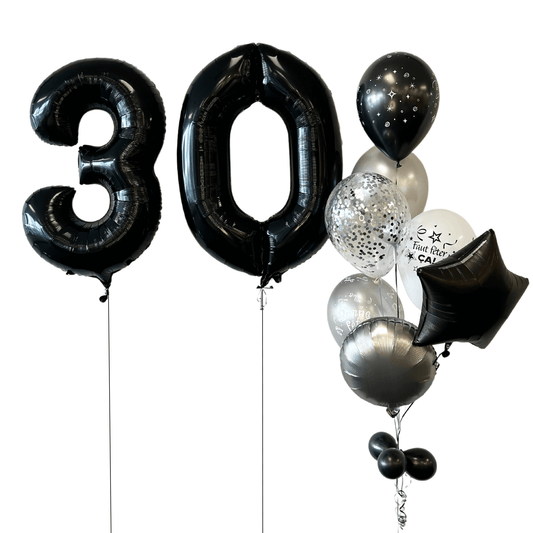 Ballons d'anniversaire 60 ans Champagne Noir