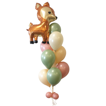 BOUQUET - MYLAR SUEDE 39 IN. AND LATEX BALLOONS