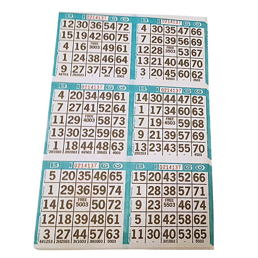 Bingo - 6 Cartes Par Feuille 100/pqt