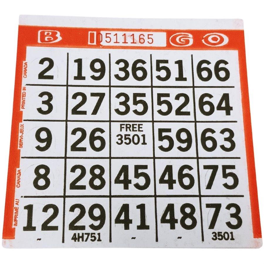 Bingo - Cartes Perforées 50/pqt