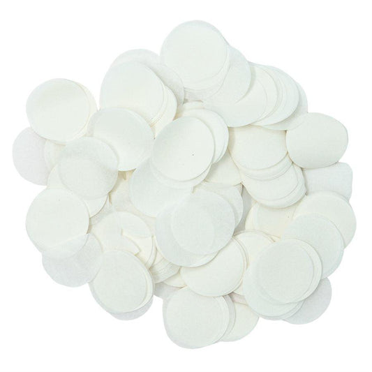 Confettis 1 Cm En Papier de Soie 0.3 oz. - Blanc