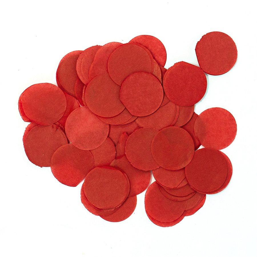 Confettis 1 Cm En Papier de Soie 0.3 oz. - Rouge