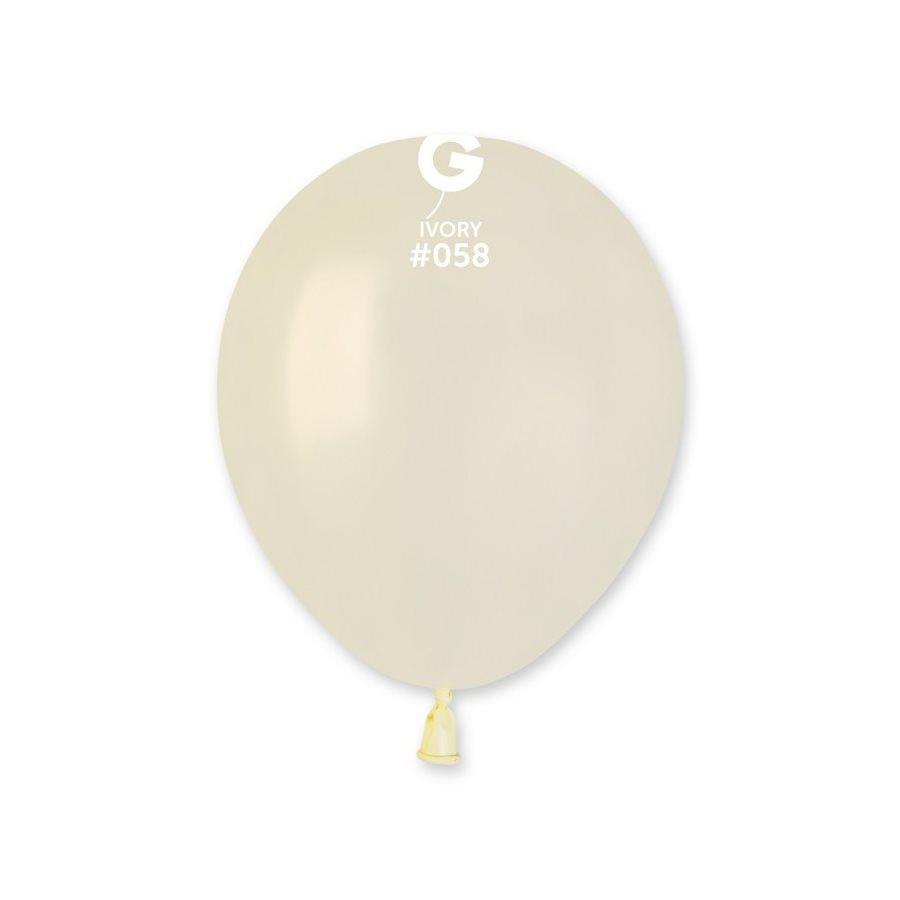 Ballons 5 po. Gemar Ivoire Métallique 100/pqt