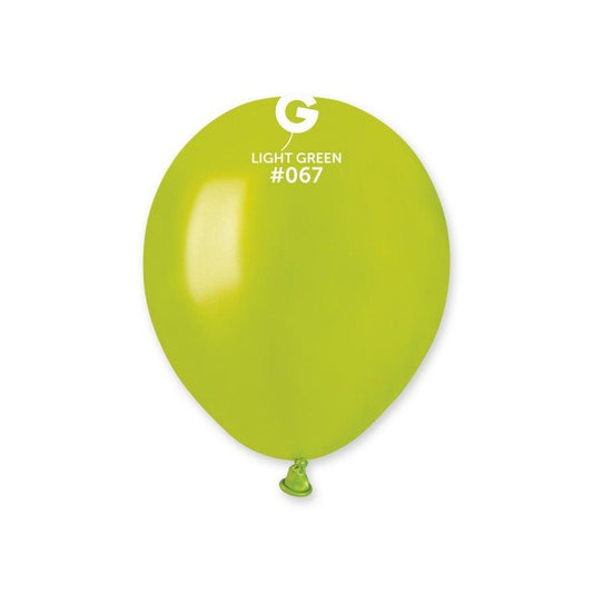 Ballons 5 po. Gemar Vert Pâle Métallique 100/pqt