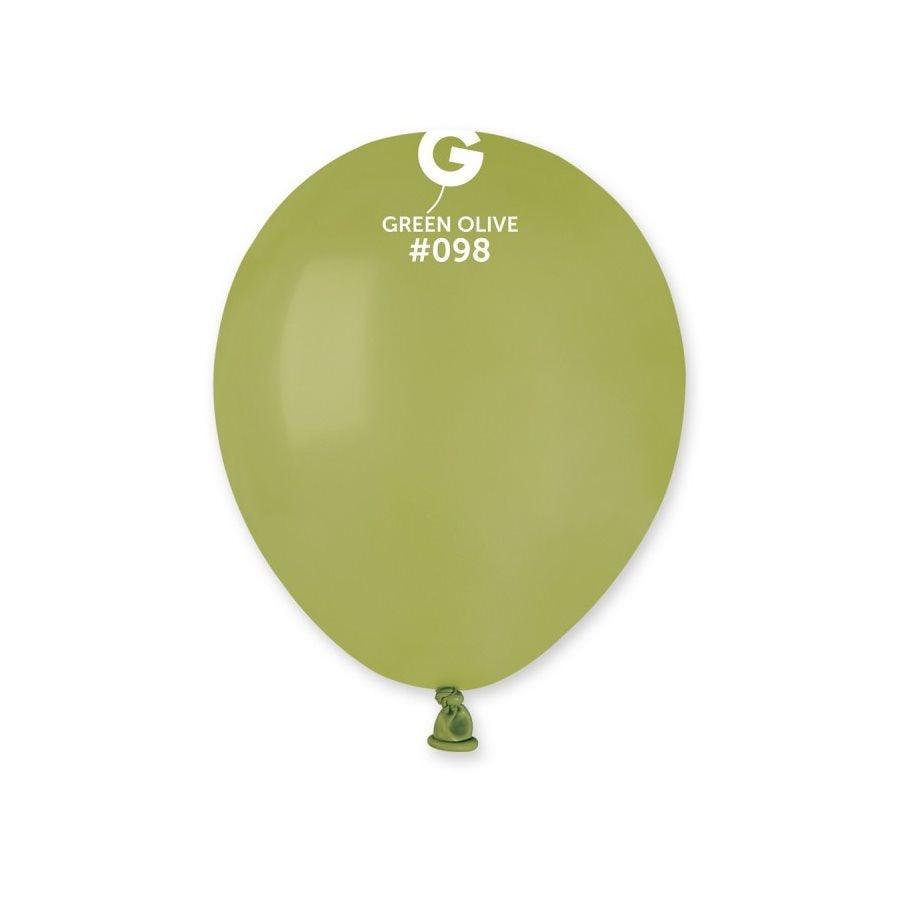 Ballons 5 po. Gemar Vert Olive 100/pqt
