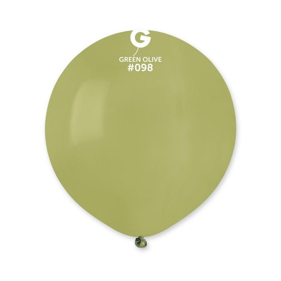 Ballons 19 po. Gemar Vert Olive 25/pqt